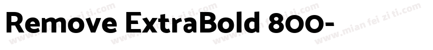 Remove ExtraBold 800字体转换